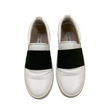 Steve Madden Women&#39;s White Slip On Shoes with Black Accent Stripe, Size ... - $33.43