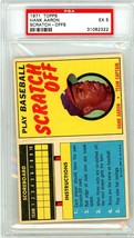 1971 Topps Scratch-Offs Hank Aaron PSA 5 P1267 - £97.34 GBP