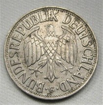 1957-G Germany 1 Mark XF Coin AD938 - £89.72 GBP