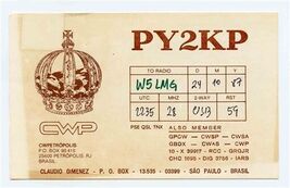 QSL Card PY2KP CWPetropolis Crown Sao Paulo Brasil - $9.90