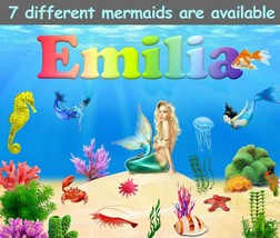 &quot;NEW” Personalized mermaid Puzzle for girls. Custom mermaid Personalized... - £25.92 GBP