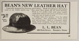 1927 Print Ad L.L. Bean New Leather Hats Made of Elk Freeport,Maine - $8.08