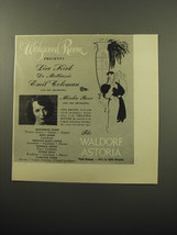 1950 The Waldorf-Astoria Hotel Ad - Lisa Kirk - Wedgwood Room - £14.78 GBP