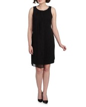 New Slny Black Pearl Embellished Sheath Pleated Dress Size 14 Size 16 $128 - £36.79 GBP+