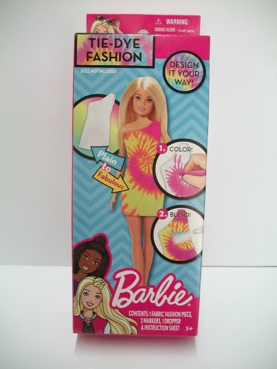 Barbie Tie Dye Fashion Design It Your Way One Shoulder Dress - $8.95