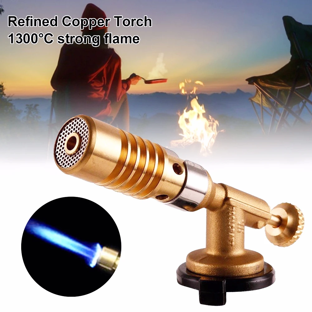 Portable Welding Torch Gas Burner Flame  High Temperature ss Copper Gas Torch zi - £44.80 GBP