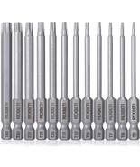 REXBETI 12 Piece Torx Head Screwdriver Bit Set, 1/4 Inch Hex Shank S2 St... - $15.13