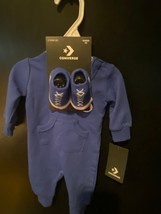 Converse Boy&#39;s 2 Piece Newborn Set Bodysuit/Socks *NEW* b1 - £19.92 GBP