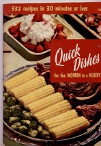 Vintage 1955 Quick Dishes For The Woman In A Hurry, Softcover, 68 Pages - £18.96 GBP