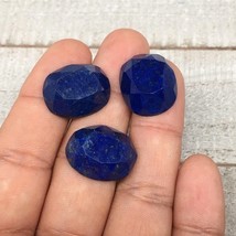 3pcs,11.2g,19mm-20mm High-Grade Natural Oval Facetted Lapis Lazuli Cabochon,CP21 - £14.32 GBP