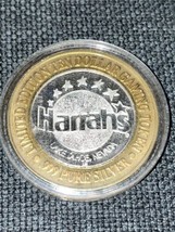 Harrah&#39;s Limited Edition Silver Ten Dollar Gaming Token - £18.64 GBP