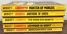 Lot Of 5 C.J. Cherryh Vintage Daw Paperback Books Yellow Spine 70s 80s Cj Sci-Fi - £15.86 GBP