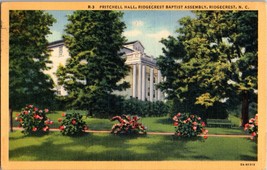 Pritchell Hall Ridgecrest Baptist Assembly North Carolina Linen Postcard (C2) - £6.80 GBP
