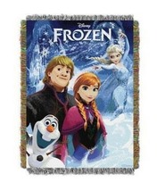 Disney &quot;A Frozen Day&quot; Licensed 48&quot;x 60&quot; Woven Tapestry Throw  - £27.56 GBP