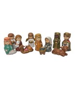 Vintage Christmas Sculptured Stone 11 Figure 1995 Nativity Set (King Mis... - $102.62 CAD