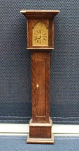 Dollhouse Miniature Grandfather Clock Metal Clock Cabinet Opens to Chimes - £12.65 GBP