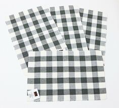 Madison Buffalo Check Gray & White Place Mats Set 4 Aprox 13x18 inches - $237.21 MXN Madison Buffalo Check Gray & White Place Mats Set 4 Aprox 13x18 inches - $237.21 MXN