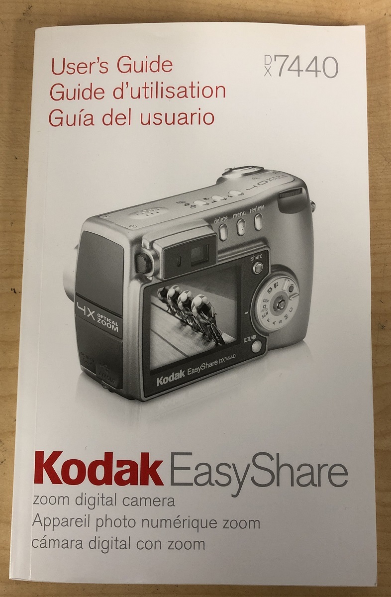 Kodak DX7440 Digital Camera Manual/User&#39;s Guide - $9.00