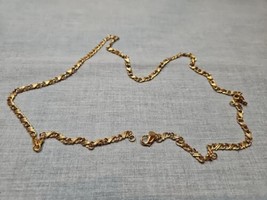 Vintage Monet Thick/Chunky Chain Necklace, Gold Tone/Clasp Close, 30&#39;&#39; - £13.44 GBP
