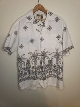 VTG Hawaiian Shirt Winnie Fashion Floral Tiki Button MEDIUM hawaii SURFB... - $11.20