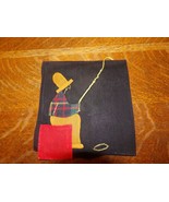 UNIQUE Vintage Homemade Handkerchief-Man Fishing With Pole and Fish-11&quot; ... - $13.60 CAD