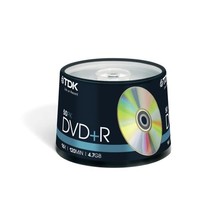 TDK T19444 16x DVD+R 50 Piece Cakebox  - $32.00