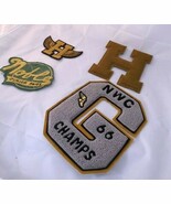Vintage Letterman Jacket Chenille Patches Set - NWC Champs '66 - 1936 Signatures - $51.57