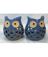 Lot of 2 Blue Owl Tealight Holder - Rite Aid - New - £11.33 GBP
