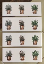 Lot (4 pieces) White Field Accent Potted Herbs Wall Tiles - Rosemary Chi... - $181.84 MXN