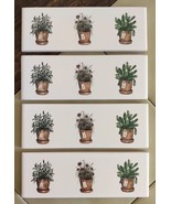 Lot (4 pieces) White Field Accent Potted Herbs Wall Tiles - Rosemary Chi... - $181.84 MXN