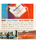 1960 Gulf Oil Gulfpride Single G Select Advertisement Motor Oil Vintage ... - $550.13 MXN