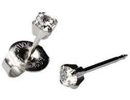 Personal at Home Ear Piercing Kit w/Gun &amp; 3mm CZ Stainless Steel Earring... - $15.99