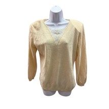 Outback Red Women L beige embroidered women sweater lace - $349.48 MXN