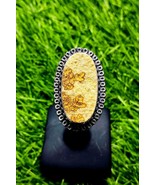 Psilomelane Dendrite Ring / 925 Sterling Silver Plated  Ring / Healing G... - $934.70 MXN