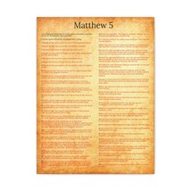  Matthew 5 Sermon on the Mount Gold Christian Wall Art Print Rea - £60.74 GBP+