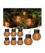8 Pack Solar Hanging Lights Christmas Decoration Lights with Auto On And... - $19.79