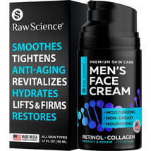 Men&#39;S Face Cream: Retinol anti Aging Face Moisturizer for Men with Collagen, Hya - £38.88 GBP