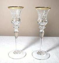 Set of 2 Mikasa Jamestown Gold Candle Holders - £37.58 GBP
