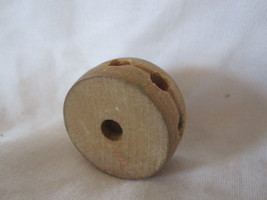 1977 Tinkertoy set #5150 part: 1.25&quot; Wood Round Connector - 8/1 holes - $1.50