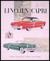 1952 Lincoln Capri Deluxe Brochure - $21.43