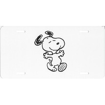 SNOOPY HAPPY WITH SMILE USA MADE LICENSE PLATE - £23.59 GBP