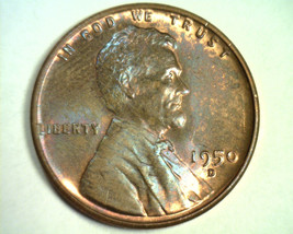 1950-D Lincoln Cent Penny Gem Uncirculated Brown Gem Unc. Br. Original 99c Ship - $4.00