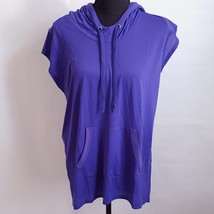 Soybu Womens Athletic Shirt Medium Purple Capetown Hoody Hoodie Ultra Cap Sleeve - £18.28 GBP