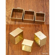 4 Pcs Square Brass Tip Cap For Mid Century Modern Table Leg And Sofa Foot Cover - £29.76 GBP+