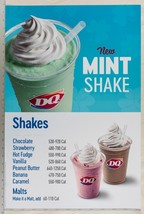 Dairy Queen Poster Backlit Plastic Mint Shake 17x25 - £65.06 GBP