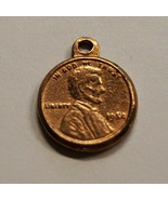 Miniature US Lincoln Penny 1964 Mini Token Charm Pendant 3/8&quot; New Old Stock - £11.74 GBP