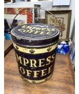 EMPRESS COFFEE 5lb CAN early 1900&#39;S TIN LABEL RARE STONE ORDEAN Wells Du... - $129.99