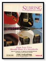 Sebring Guitars 80s Print Ad Vintage 1989 Magazine Advertisement - £7.75 GBP