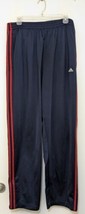 Adidas Warmup Track Pants Nylon Tear Away Snap Y2K Stripe Blue Men Sz XL Vintage - £23.65 GBP