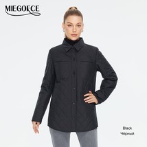 MIEGOFCE 2023 New Spring Autumn Simple Short Women&#39;s Coat Long Sleeve Lapel Slim - £89.89 GBP